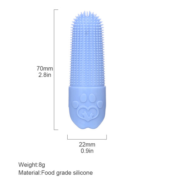 silicone finger toothbrush size