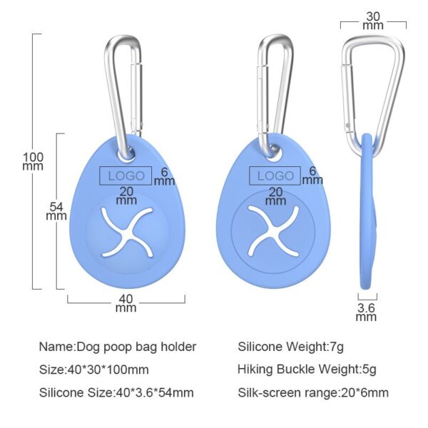 Dog poop carrier size