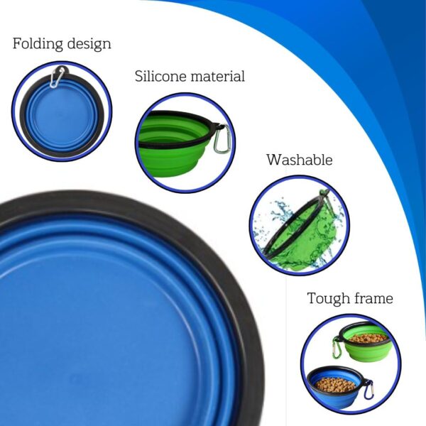 Foldable dog water bowl