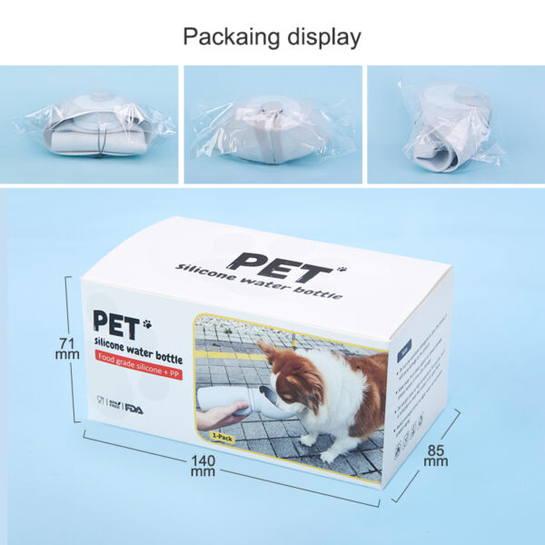 portable pet dog water bottle packaging