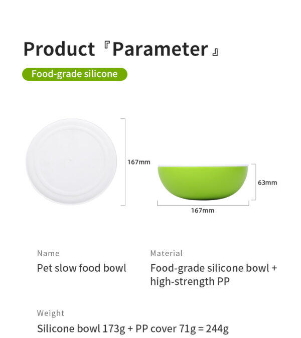 slow eating dog bowl size